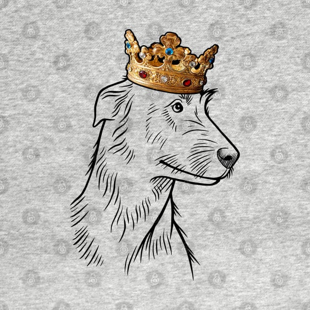 Irish Wolfhound Dog King Queen Wearing Crown by millersye